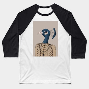 Indian Peacock Baseball T-Shirt